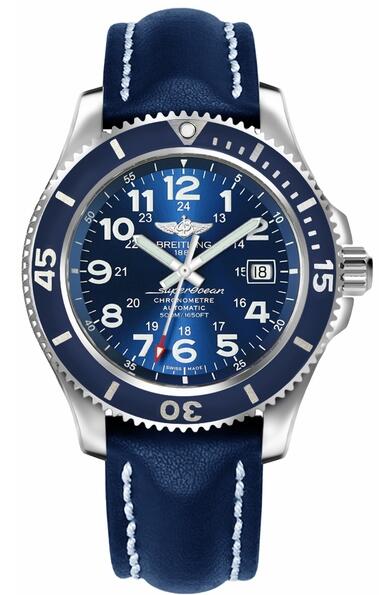 Review Breitling Superocean II 42 A17365D1/C915-113X Blue Dial watch price - Click Image to Close